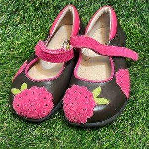 KAI Mary Jane Comfort Shoes Kids Girls 12 Pink Leather Flower